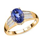 AAA Tansanit und Diamant Ring - 2,18 ct. image number 3