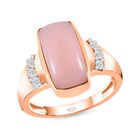 AA rosa Opal und Zirkon Ring - 3,64 ct. image number 3