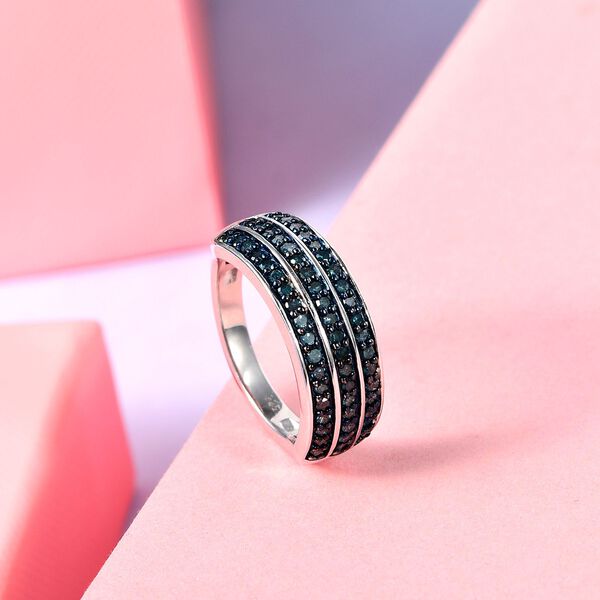 Blauer Diamant-Half-Eternity-Ring - 1 ct. image number 1