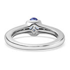 Tansanit und Zirkon Ring 925 Silber Bicolor  ca. 0,77 ct image number 5