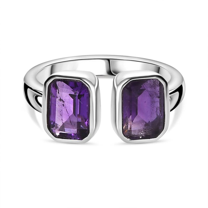 Afrikanischer Amethyst Ring Edelstahl (Größe 17.00) ca. 1,90 ct image number 0