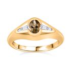 AA natürlicher goldener Tansanit und Zirkon-Ring - 0,74 ct. image number 3