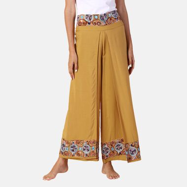 LA MAREY - bedruckte Sommerhose, gelb, 38-42