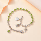 Peridot und Zirkon Armband, 19 cm - 5,74 ct. image number 1