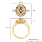 AA Natürlicher goldener Tansanit, gelber und weißer Diamant-Ring - 1,13 ct. image number 4