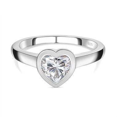 Moissanit Herz Ring - 1,30 ct.