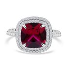 Roter und weißer Zirkonia-Ring - 9,62 ct. image number 0