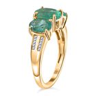 AAA Kagem sambischer Smaragd und Diamant Ring in 585 Gold - 2,90 ct. image number 6