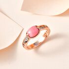 AA Oregon Sunrise Pfirsich Opal und Zirkon Ring- 1,36 ct. image number 1