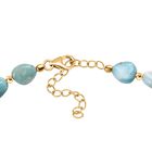 Natürliches, grünes Larimar und Perlen-Armband, 19 cm - 72 ct. image number 3