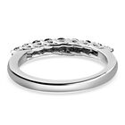 Blauer Diamant Band-Ring, 925 Silber platiniert  ca. 0,50 ct image number 5