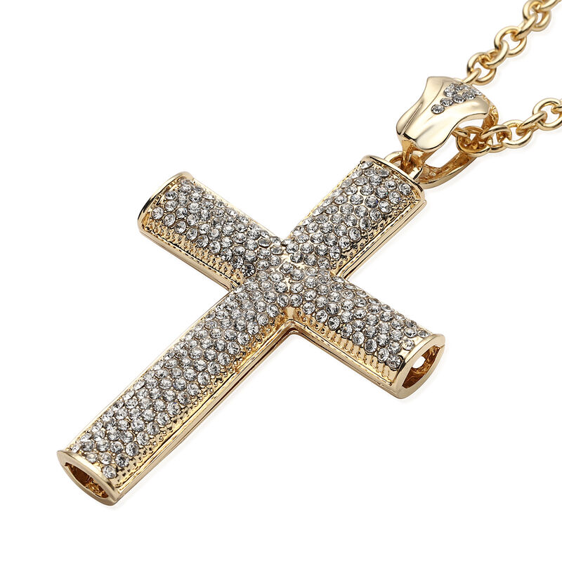 Anhänger Kreuz  Diamant ( Weiß, 0,005 ct ) – Elli Jewelry