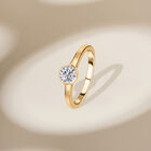 IGI zertifizierter SI GH Labor-Diamant-Ring in 585 Gelbgold - 1 ct. image number 7