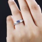 Tansanit und Zirkon Ring - 0,74 ct. image number 2