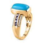 AA Sleeping Beauty Türkis, Zirkon und Tansanit Ring - 3,06 ct. image number 4