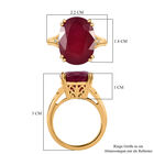 Afrikanischer Rubin und Moissanit-Ring - 13,71 ct. image number 4