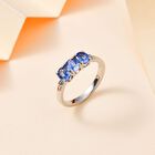 AA Blauer Ceylon-Saphir und Diamant Ring, ca. 1.43 ct image number 1