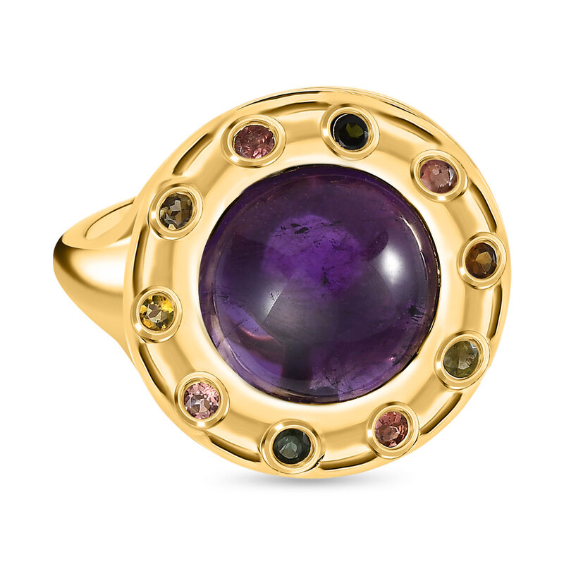 Afrikanischer Amethyst und mehrfarbiger Turmalin-Ring - 7,05 ct. image number 0