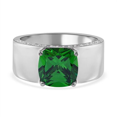 LUSTRO STELLA grüner und weißer Zirkonia-Ring - 6,49 ct.