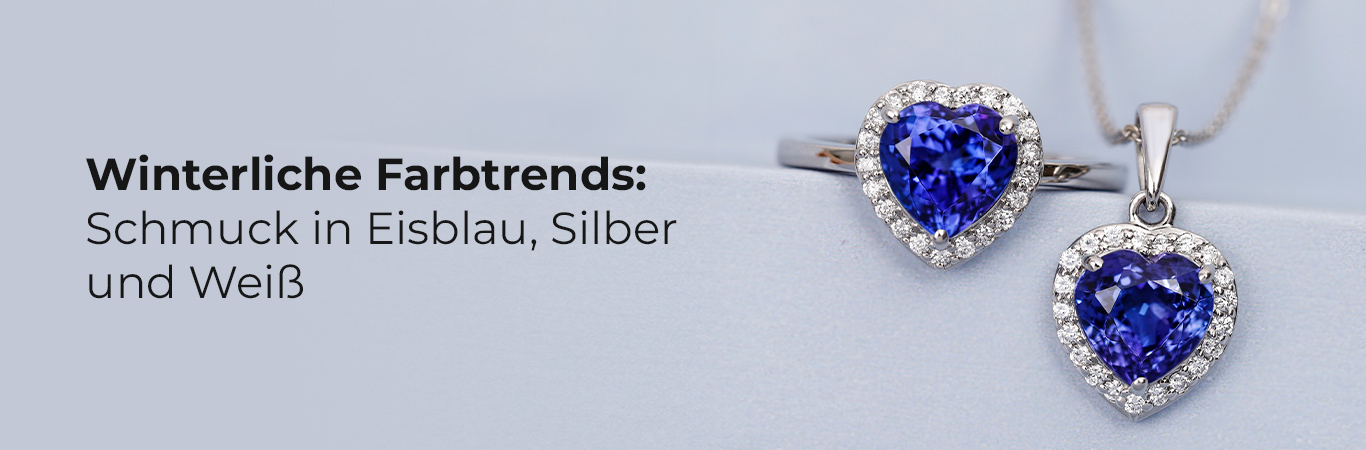 Winterliche Farbtrends: Edelsteine in Eisblau, Silber und Weiß 