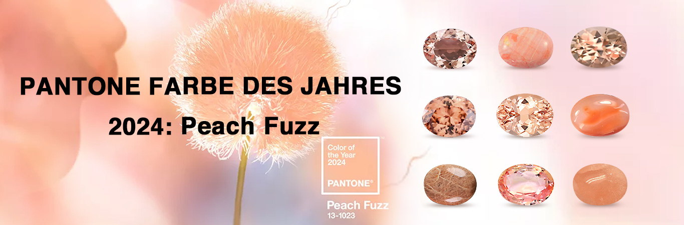 Peach Fuzz: Pantones Farbe des Jahres 2024 und ihre glanzvollen Edelsteinpartner 