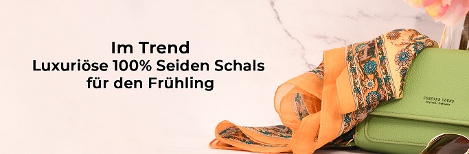 Im Trend: Entdecken Sie unsere 100% Seidenschals für den Frühling 